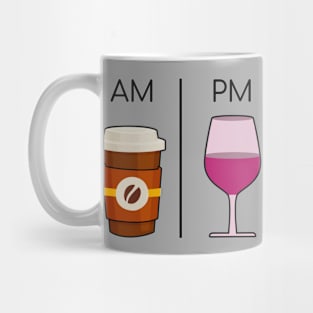 Coffee and Wine AM PM Mug